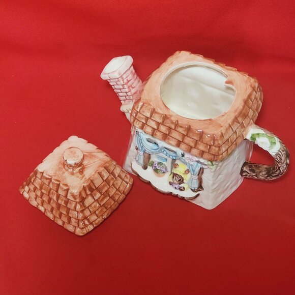 Vintage Heritage Mint Tiled Cottage Decorative Tea Pot 1991 - Picture 5 of 12